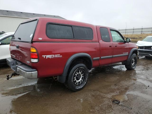 5TBBN44102S293394 - 2002 TOYOTA TUNDRA ACCESS CAB SR5 RED photo 3