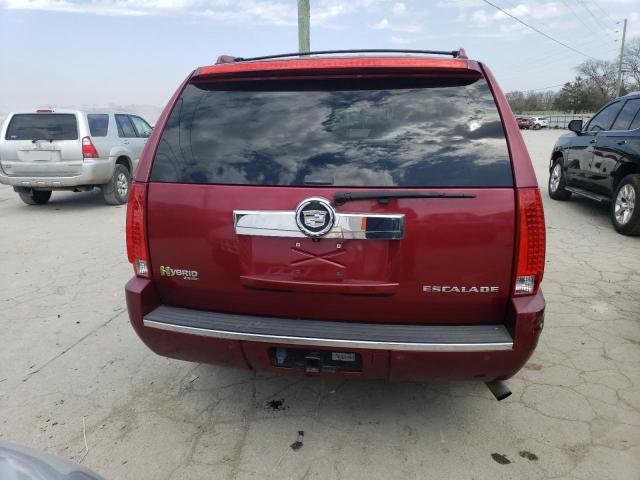 1GYFC33569R100195 - 2009 CADILLAC ESCALADE HYBRID MAROON photo 6