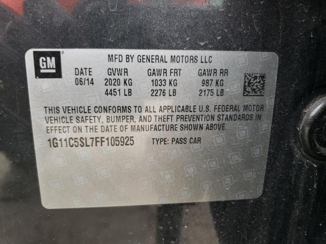 1G11C5SL7FF105925 - 2015 CHEVROLET MALIBU 1LT 灰色 照片 13