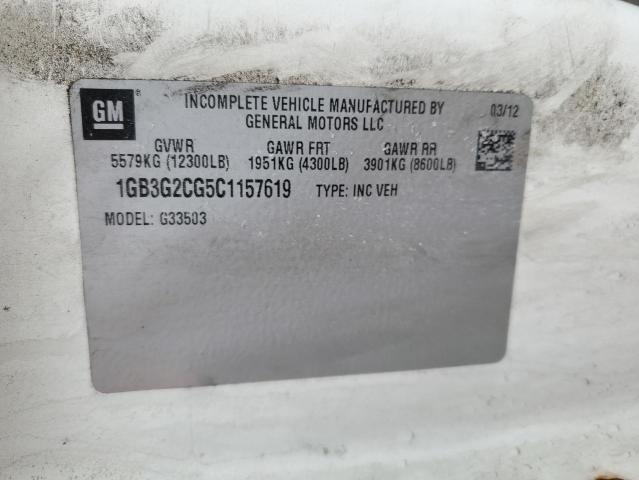 1GB3G2CG5C1157619 - 2012 CHEVROLET EXPRESS G3 WHITE photo 13