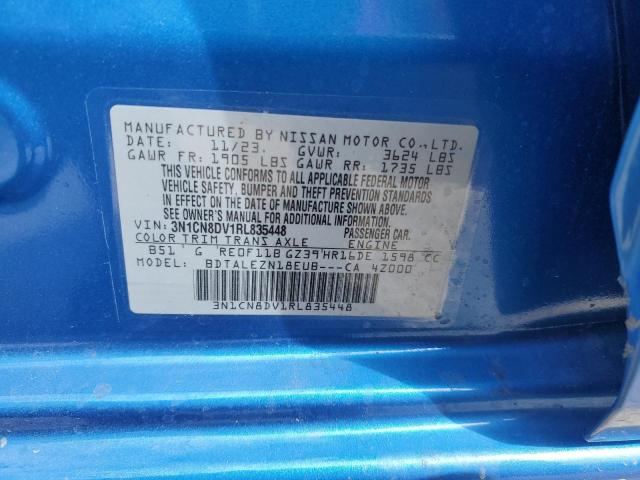 3N1CN8DV1RL835448 - 2024 NISSAN VERSA S BLUE photo 13