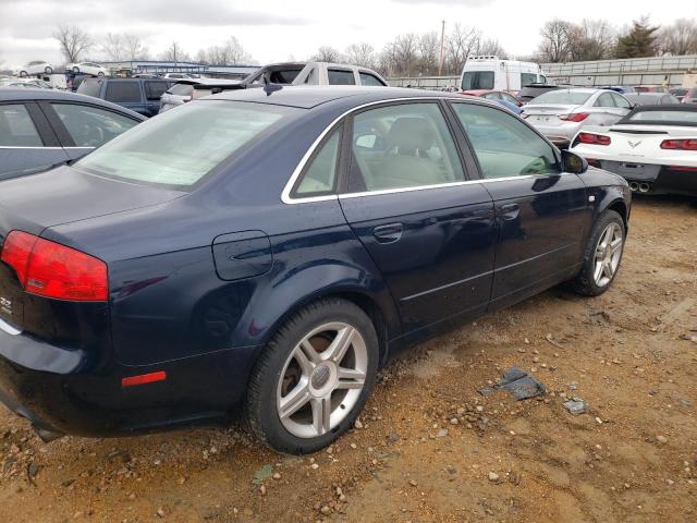 WAUDH78EX7A119145 - 2007 AUDI A4 3.2 QUATTRO BLUE photo 3