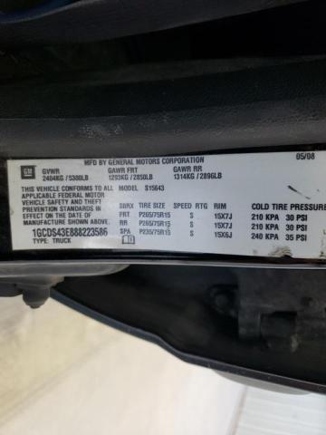 1GCDS43E888223586 - 2008 CHEVROLET COLORADO LT BLACK photo 12