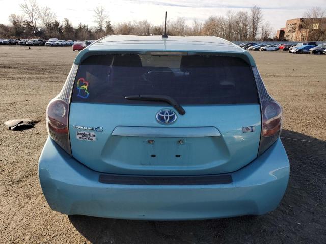 JTDKDTB38C1012112 - 2012 TOYOTA PRIUS C BLUE photo 6