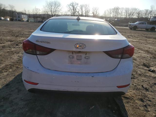 5NPDH4AE0GH732508 - 2016 HYUNDAI ELANTRA SE WHITE photo 6