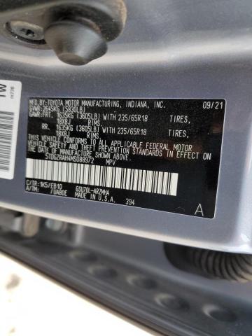 5TDGZRAH4MS088972 - 2021 TOYOTA HIGHLANDER XLE BLUE photo 13