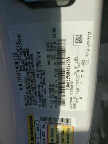 3LN6L5E95HR622865 - 2017 LINCOLN MKZ RESERVE თეთრი ფოტო 12