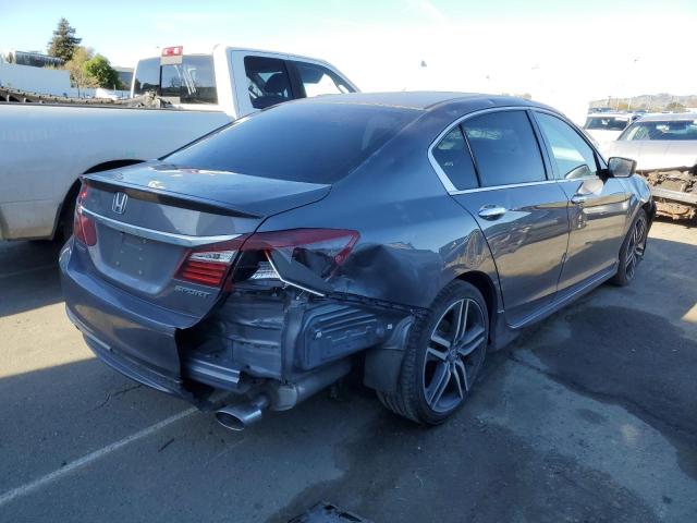 1HGCR2F59GA178044 - 2016 HONDA ACCORD SPORT GRAY photo 3