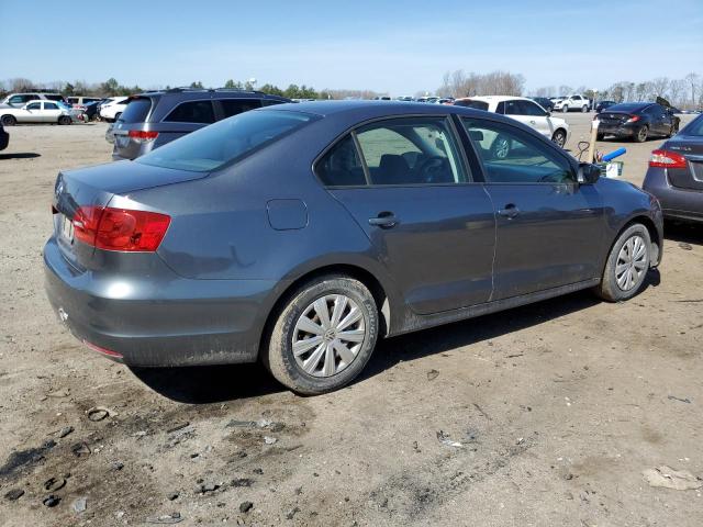 3VW2K7AJ1DM223859 - 2013 VOLKSWAGEN JETTA BASE GRAY photo 3