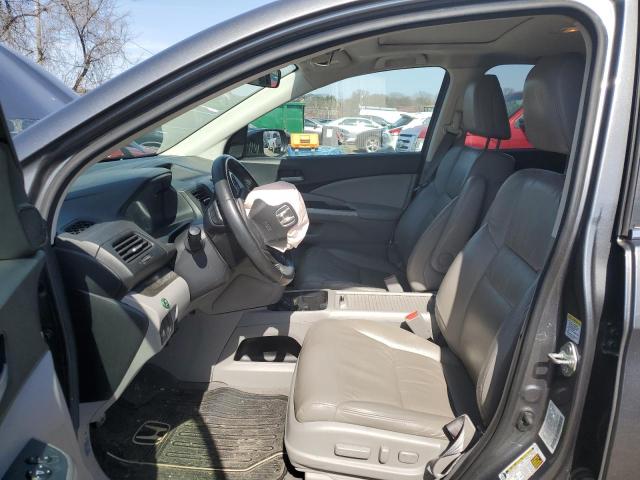 2HKRM4H74DH606429 - 2013 HONDA CR-V EXL GRAY photo 7