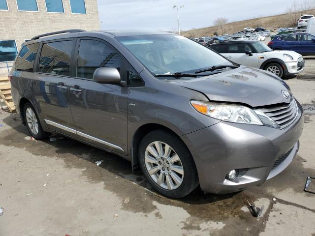 5TDDZ3DCXHS151028 - 2017 TOYOTA SIENNA XLE GRAY photo 4