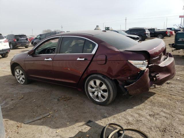 1HGCP36849A020218 - 2009 HONDA ACCORD EXL BURGUNDY photo 2