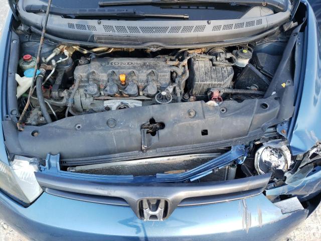 2HGFG12647H568143 - 2007 HONDA CIVIC LX BLUE photo 11