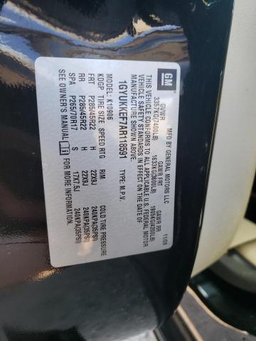 1GYUKKEF7AR118591 - 2010 CADILLAC ESCALADE ESV PLATINUM შავი ფოტო 12