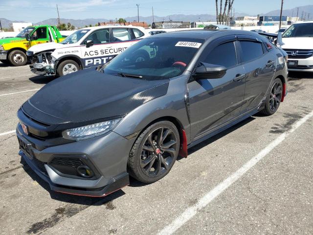 SHHFK7H91JU408556 - 2018 HONDA CIVIC SPORT TOURING GRAY photo 1