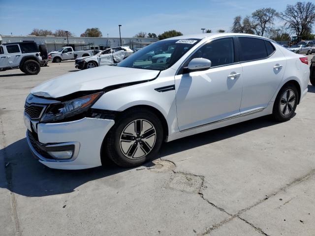 KNAGM4AD8B5006580 - 2011 KIA OPTIMA HYBRID WHITE photo 1