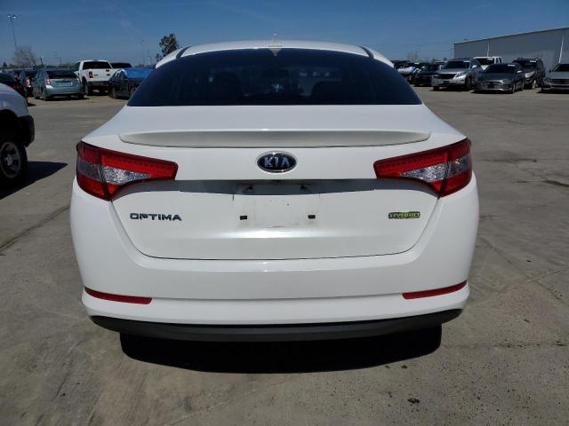 KNAGM4AD8B5006580 - 2011 KIA OPTIMA HYBRID WHITE photo 6