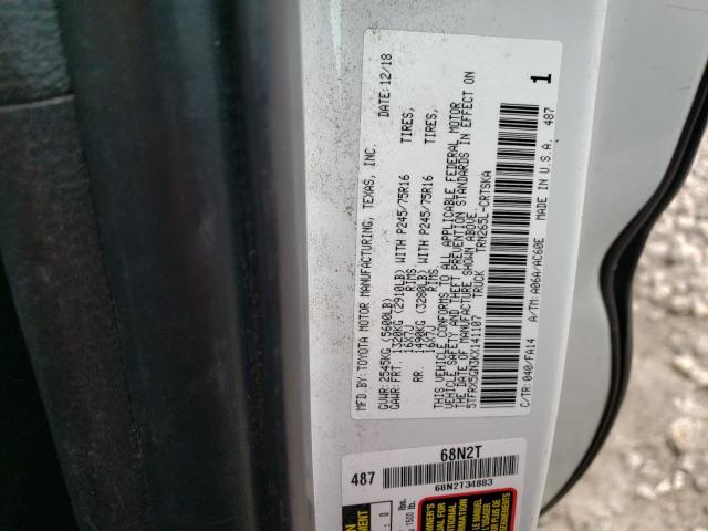 5TFRX5GN3KX141107 - 2019 TOYOTA TACOMA ACCESS CAB თეთრი ფოტო 12