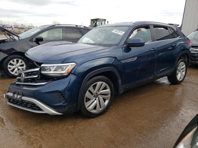 1V21E2CA3LC210406 - 2020 VOLKSWAGEN ATLAS CROS SE BLUE photo 1