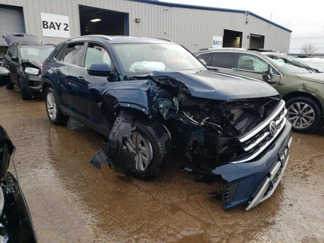 1V21E2CA3LC210406 - 2020 VOLKSWAGEN ATLAS CROS SE BLUE photo 4