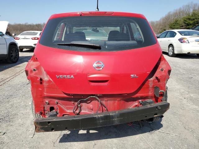 3N1BC13E48L365540 - 2008 NISSAN VERSA S RED photo 6