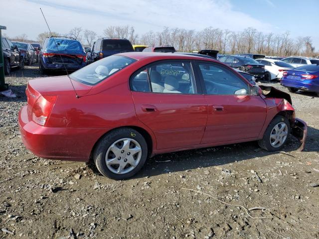 KMHDN46D94U733663 - 2004 HYUNDAI ELANTRA GLS RED photo 3