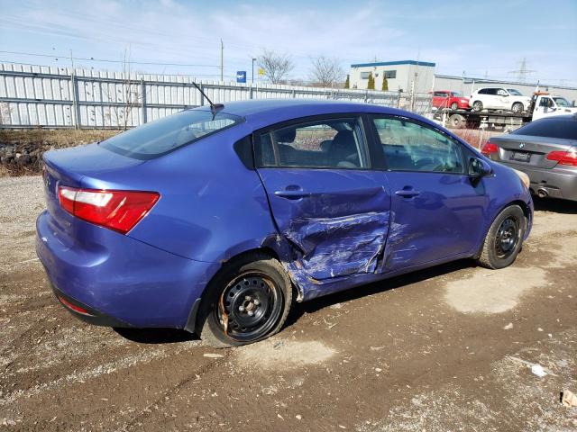 KNADM4A38D6260846 - 2013 KIA RIO LX BLUE photo 3