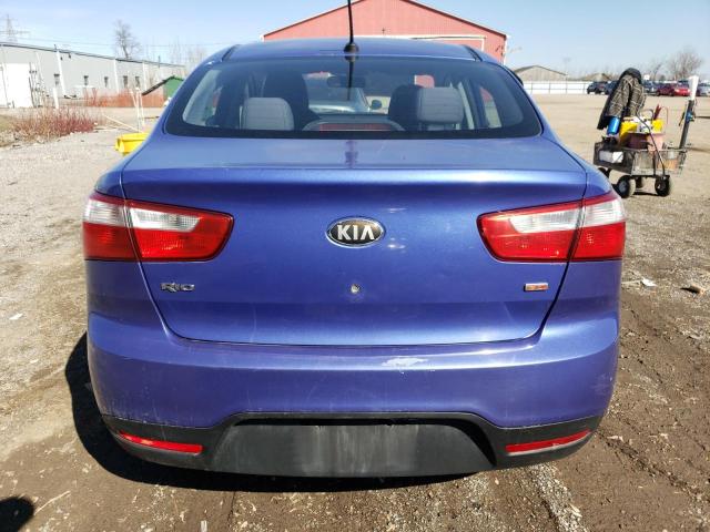 KNADM4A38D6260846 - 2013 KIA RIO LX BLUE photo 6