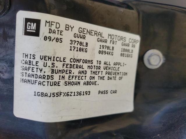 1G8AJ55FX6Z136193 - 2006 SATURN ION LEVEL 2 栗色 照片 12