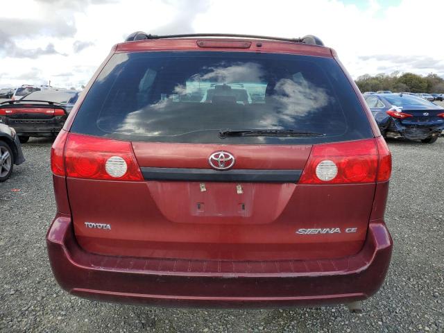 5TDZA23C96S450189 - 2006 TOYOTA SIENNA CE BURGUNDY photo 6