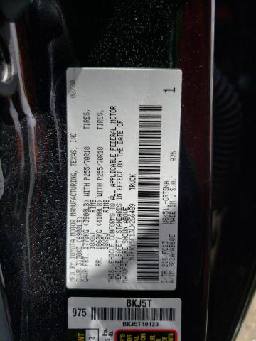 5TFRY5F13LX266489 - 2020 TOYOTA TUNDRA DOUBLE CAB SR/SR5 BLACK photo 12