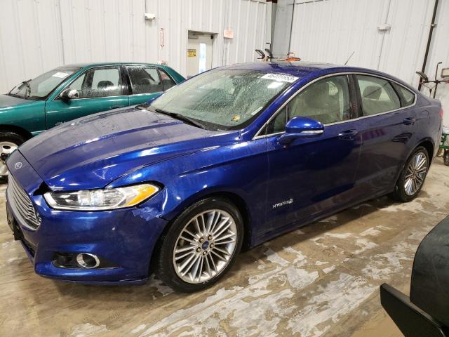 3FA6P0LU0ER136260 - 2014 FORD FUSION SE HYBRID BLUE photo 1