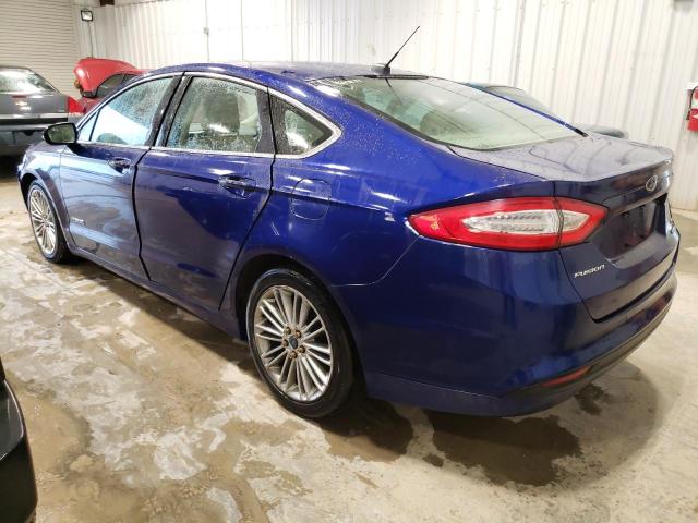 3FA6P0LU0ER136260 - 2014 FORD FUSION SE HYBRID BLUE photo 2