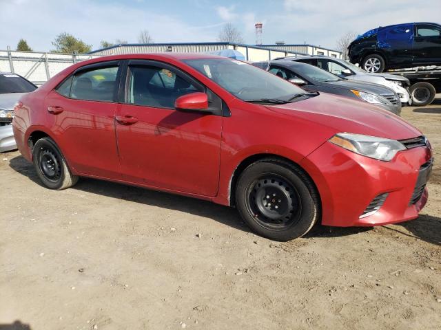 2T1BURHE7GC718243 - 2016 TOYOTA COROLLA L RED photo 4