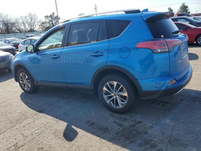 JTMRJREV2GD031685 - 2016 TOYOTA RAV4 HV XLE BLUE photo 2