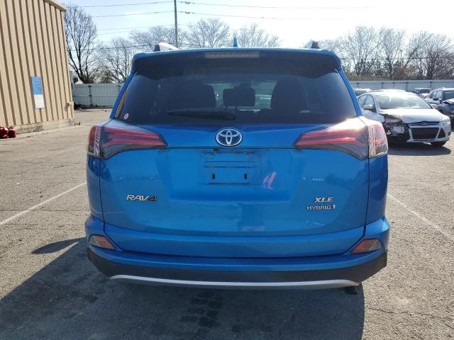 JTMRJREV2GD031685 - 2016 TOYOTA RAV4 HV XLE BLUE photo 6