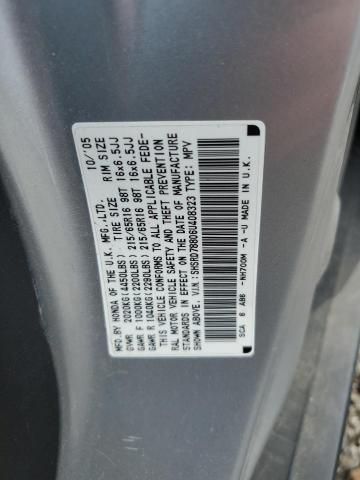 SHSRD78806U408323 - 2006 HONDA CR-V EX SILVER photo 12