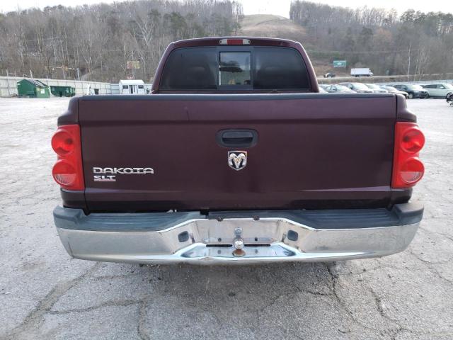 1D7HW48K15S263923 - 2005 DODGE DAKOTA QUAD SLT BURGUNDY photo 6