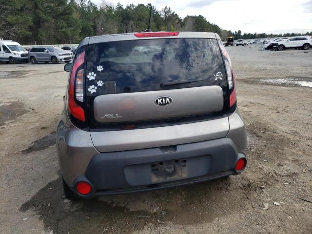 KNDJN2A20E7092842 - 2014 KIA SOUL GRAY photo 6