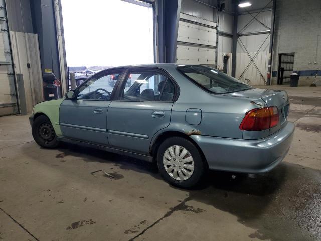 2HGEJ6611YH573522 - 2000 HONDA CIVIC BASE BLUE photo 2