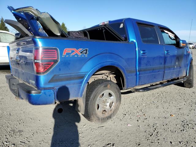 1FTFW1ETXEFC21790 - 2014 FORD F150 SUPERCREW BLUE photo 3