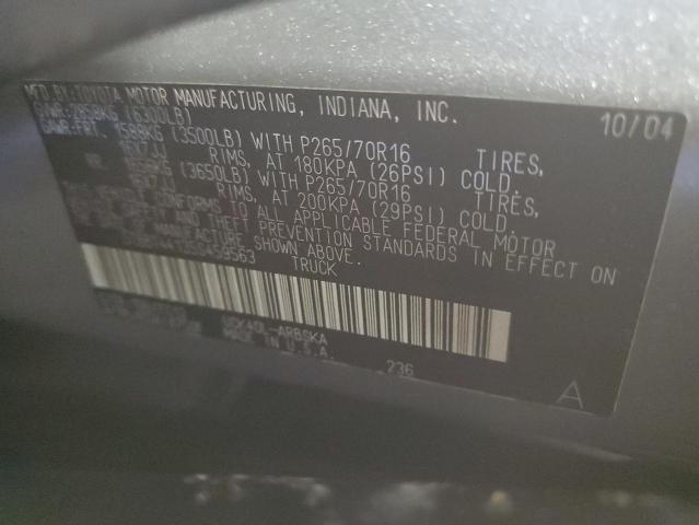 5TBBT44135S459563 - 2005 TOYOTA TUNDRA ACCESS CAB SR5 SILVER photo 13