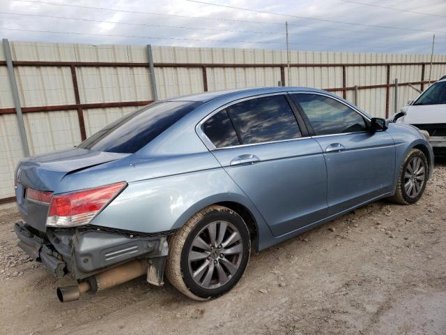 1HGCP2F77BA023461 - 2011 HONDA ACCORD EX BLUE photo 3