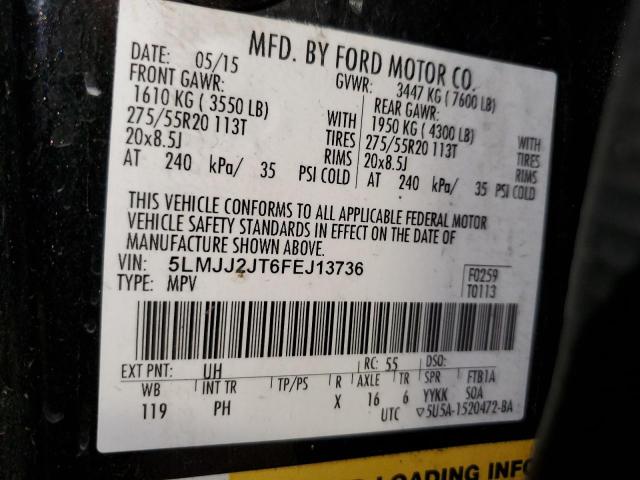 5LMJJ2JT6FEJ13736 - 2015 LINCOLN NAVIGATOR 黑色 照片 14