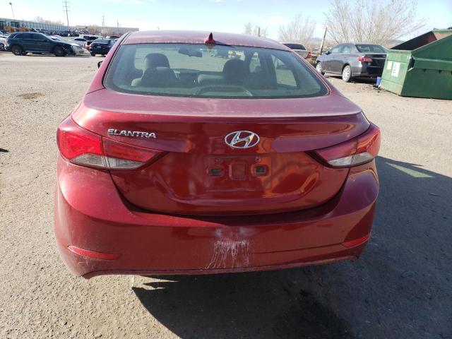 5NPDH4AE8EH464014 - 2014 HYUNDAI ELANTRA SE RED photo 6