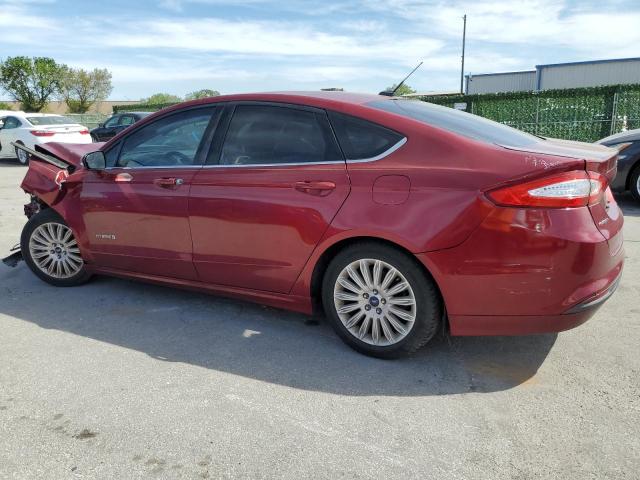 3FA6P0LU9FR157786 - 2015 FORD FUSION SE HYBRID RED photo 2