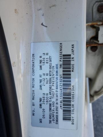 JM1BL1SG4A1218261 - 2010 MAZDA 3 I WHITE photo 12