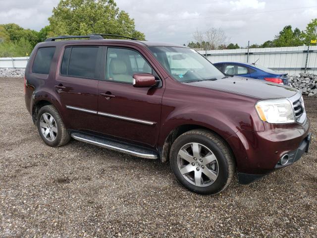 5FNYF3H95FB022107 - 2015 HONDA PILOT TOURING MAROON photo 4