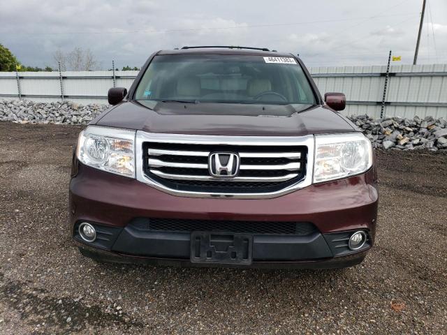 5FNYF3H95FB022107 - 2015 HONDA PILOT TOURING MAROON photo 5