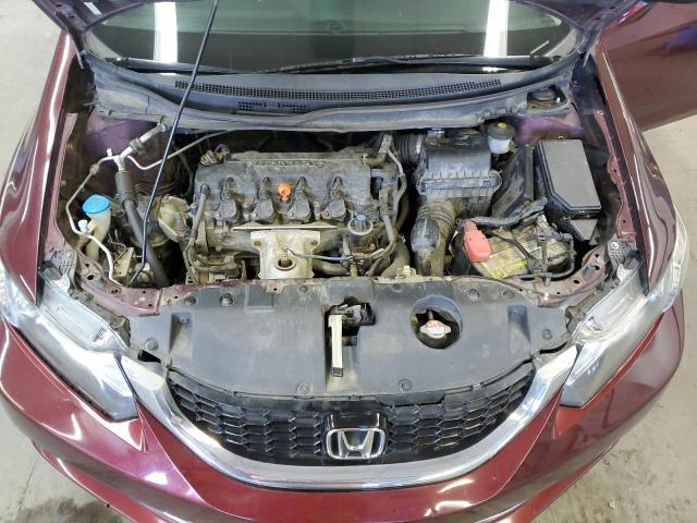 19XFB2F85DE274658 - 2013 HONDA CIVIC EX BURGUNDY photo 11